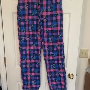 Kids SZ XLDr. Seuss Blue and Pink Plaid Pajama Bottoms Like New